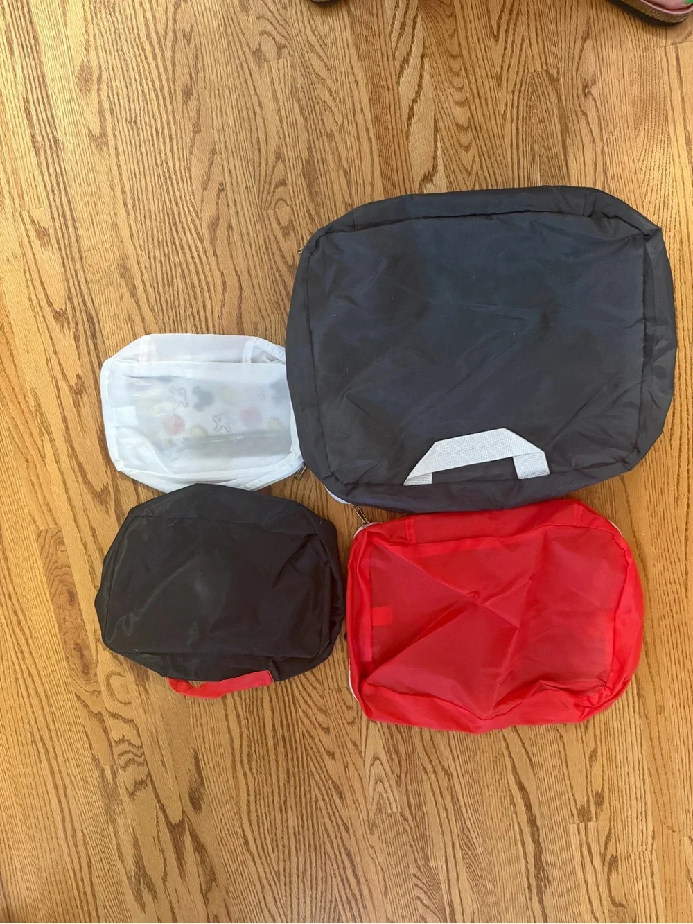 Disney Destinations Kids Packing Cube Set in Red, Black and White